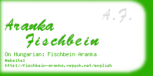 aranka fischbein business card